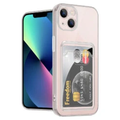 Ceezs Coque Porte-cartes IPhone 13 (transparente)