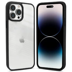 Coverzs Coque Bord Acrylique Mate IPhone 14 Pro (noir)