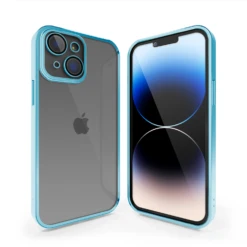 Coverzs Coque Clair Doux Avec Cache De Caméra IPhone 13 (bleu)