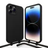 Coverzs Coque En Silicone Avec Cordon IPhone 14 Pro Max (noir)