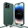 Coverzs Coque En Silicone Avec Cordon IPhone 14 Pro Max (vert)