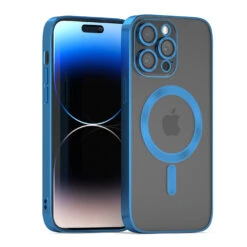Coverzs Coque MagSafe Avec Cache De Caméra IPhone 14 Pro (bleu)