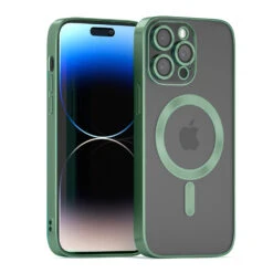 Coverzs Coque MagSafe Avec Cache De Caméra IPhone 14 Pro (vert Foncé)