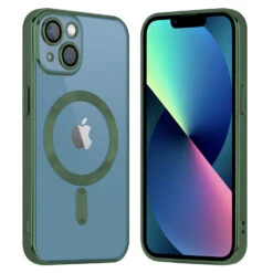Coverzs Coque MagSafe Avec Cache De Caméra IPhone 13 (vert Foncé)