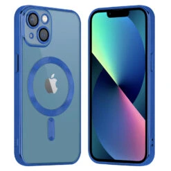 Coverzs Coque MagSafe Avec Cache De Caméra IPhone 13 Mini (bleu)