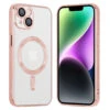 Coverzs Coque MagSafe Avec Cache De Caméra IPhone 14 (or Rose)
