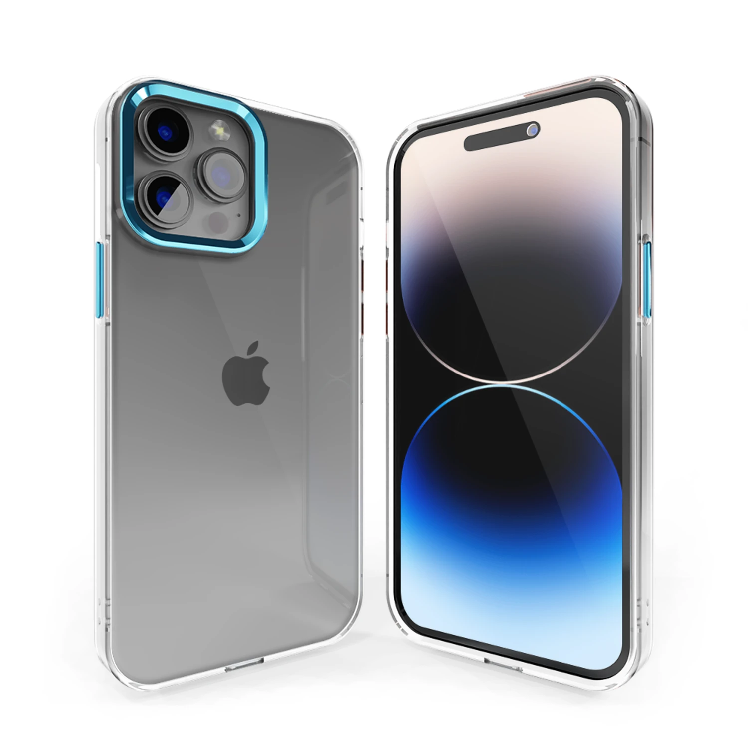 Coverzs Coque Rigide IPhone 14 Pro Max Bumper Métallique (bleu) – Image 6