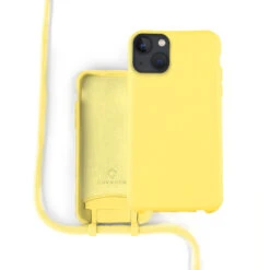 Coverzs Coque Silicone Avec Cordon IPhone 13 (jaune)