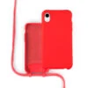 Coverzs Coque Silicone Avec Cordon IPhone Xr (rouge)