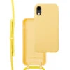 Coverzs Coque Silicone Organique Avec Cordon IPhone Xr (jaune)