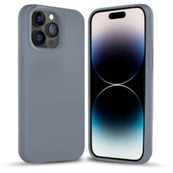 Coverzs Coque Silicone Solide IPhone 14 Pro Max (gris Lavande)
