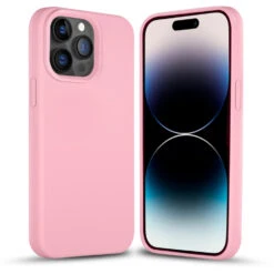 Coverzs Coque Silicone Solide IPhone 14 Pro (rose Clair)