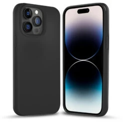 Coverzs Coque Silicone Solide IPhone 14 Pro (noir)