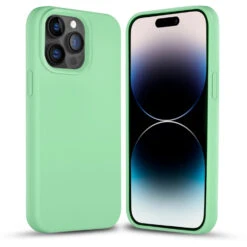 Coverzs Coque Silicone Solide IPhone 14 Pro Max (menthe)