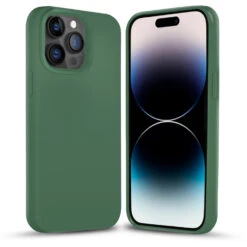 Coverzs Coque Silicone Solide IPhone 14 Pro Max (vert Sapin)