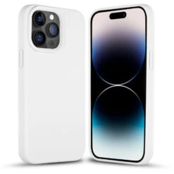 Coverzs Coque Silicone Solide IPhone 14 Pro Max (blanche)