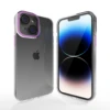 Coverzs Coque Transparent IPhone 14 Avec Cache De Caméra (violet)