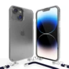 Coverzs Coque Transparente Avec Cordon IPhone 14 (bleu Foncé)