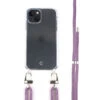Coverzs Coque Transparente Avec Cordon Violet IPhone 13
