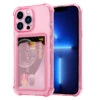 ShieldCase Coque Antichoc Porte Carte IPhone 13 Pro (rose Transparent)