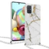 ShieldCase Coque Avec Cordon Samsung A71 Marbre Dream (blanc)