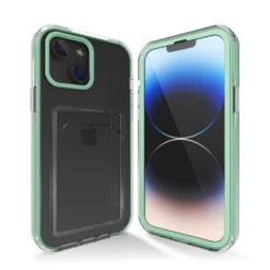 ShieldCase Coque Bumper Porte-cartes IPhone 13 (turquoise)