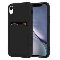 ShieldCase Coque Silicone Porte Carte IPhone Xr (noir)