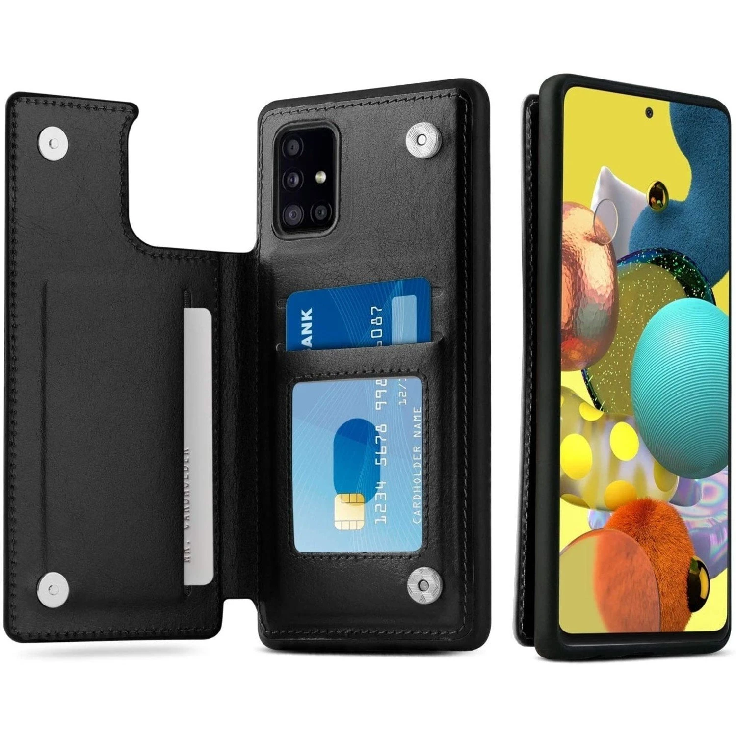 ShieldCase Étui Portefeuille Samsung Galaxy A51 (noir) – Image 3
