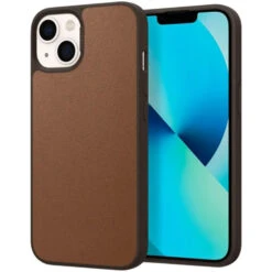 Coque IPhone 13 Spigen Ciel By Cyrill Leather Brick (marron)